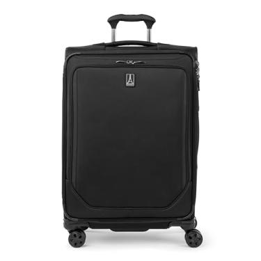 Imagem de Travelpro Crew Bagagens de mão clássicas leves e expansíveis, Preto, Crew Classic Softside Bagagem expansível com rodas giratórias