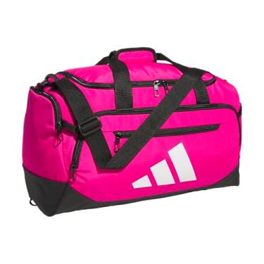Imagem de Adidas Bolsa esportiva Defender 5.0, bolsa esportiva de viagem durável para homens e mulheres, Team Shock Pink 2, Small (42L), Bolsa esportiva Defender 5.0, bolsa esportiva de viagem durável para