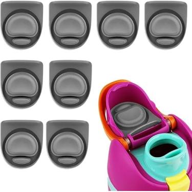 Imagem de 8 peças de tampa de garrafa de água, tampa de substituição, compatível com Owala FreeSip 680.4 g 947.2 g, acessórios de vedação de boca de garrafa para Owala 19/24/32/1,134 g, tampão de vedação sem