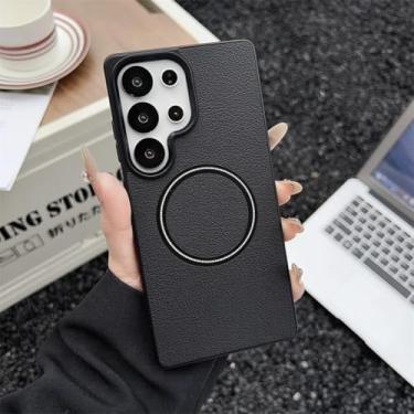 Imagem de Capa para Samsung Galaxy S25 S24 Ultra Plus para Samsung S23 S24 Fe S22 S25 Ultra (para S25/preto)