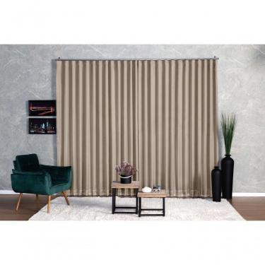 Imagem de Cortina Microfibra Com Voil 4,00x2,50 Para Trilho Suíço avelã