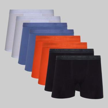 Imagem de Kit 8 Cuecas Lupo Boxer Algodão com Elastano Sortidos 00784, Sortidos,