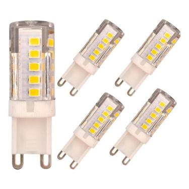 Imagem de Kit 5 Lampadas Halopim Led G9 3W Bivol Branco-Quente 127/220