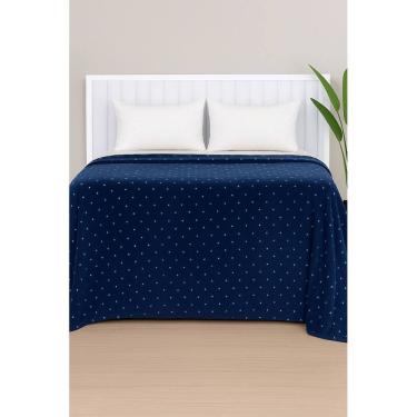 Imagem de Manta De Microfibra Estampa Poá Habitat King - Poá Azul