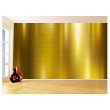 Imagem de Papel De Parede 3D Textura Aço Escovado Ouro 3,5M Txt225 - Você Decora