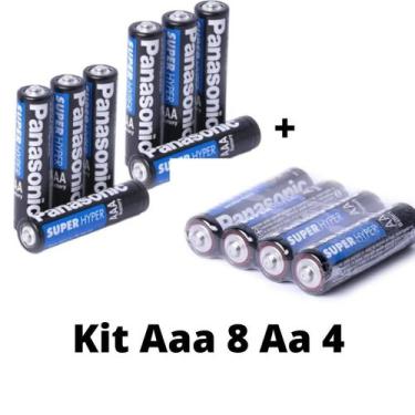 Imagem de Pilha Aa 4 Un + Aaa 8 Un Panasonic Comum