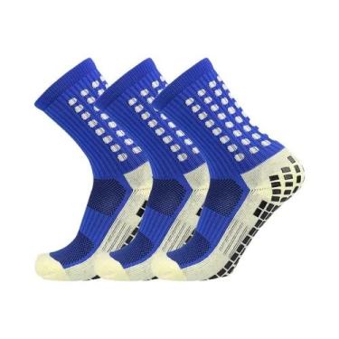 Imagem de Meias De Futebol Esportivas Respiráveis para Crianças, 3 Pares, 34-39,