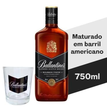 Imagem de Kit Ballantines Bourbon Finish 750ml + Copo Personalizado - Ballantine