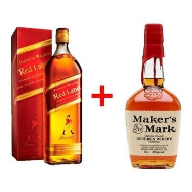 Imagem de Whisky Jhonnie Walker Red Label 1lt + Whisky Bourbon Americano Makers 