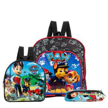 Imagem de Mochila Escolar Patrulha Canina Costa Lancheira+Estojo - TOYS 2U