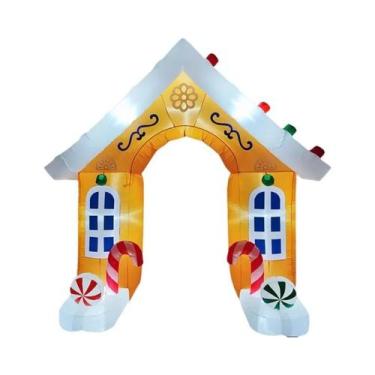 Imagem de Arco Inflável De Natal De 8.8FT Com Luzes LED Integradas, Decoração Pa