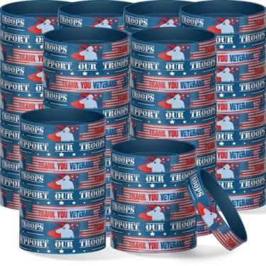 Imagem de Pulseira de silicone Honoson Veterans American Flag x200