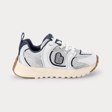 Imagem de Tênis Infantil Bibi Jogging Branco com Azul Marinho-Masculino