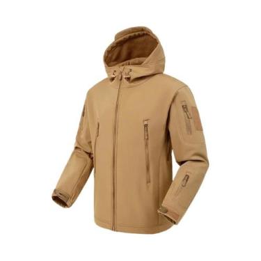 Imagem de Jaqueta Tática Militar Masculina De Pele De Tubarão, Casaco Bomber Com