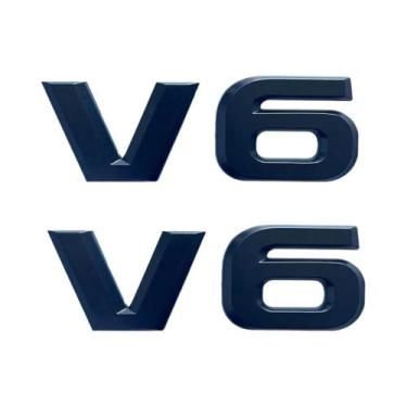 Imagem de Adesivo Decorativo De Metal V6 Para Carro, Logotipo Para Carroceria, P