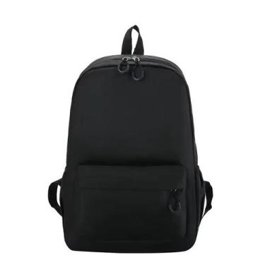Imagem de Mochila Escolar Lisa LukeSports Unissex Resistente Reforçada Cor:Preto