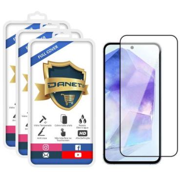 Imagem de Kit 3x Película De Vidro Temperado 3d Para Galaxy A55 Full - Danet