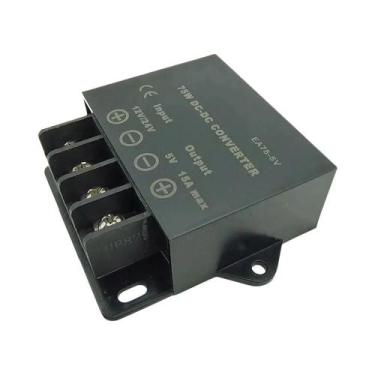 Imagem de Regulador De Tensão DC-DC De 12V 24V Para 5V 5A 10A 15A, Módulo Conver