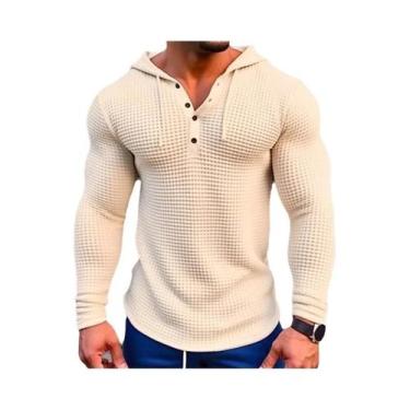 Imagem de Camiseta Masculina Slim Fit De Manga Longa, Cor Sólida, Confortável, C