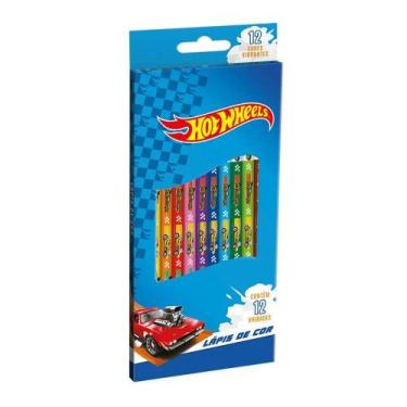 Imagem de Lápis de Cor Hot Wheels 12 Cores - Madeira Reflorestada