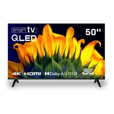 Imagem de Televisão Smart TV HQ 50" QLED, 4K UHD, Dolby Audio, Wi-Fi, Bluetooth, 3 HDMI, 2 USB, Netflix, Prime Video, LED Bivolt
