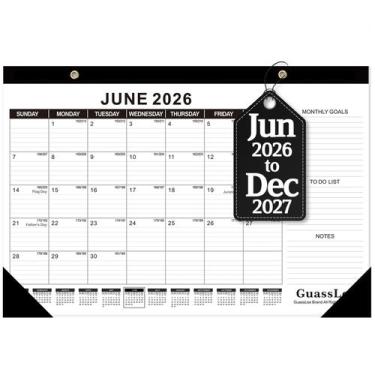 Imagem de Calendário de Mesa GuassLee 2026-2027 43x29cm 19 Meses
