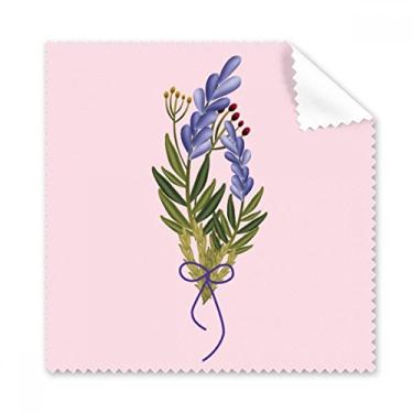 Imagem de Pano de limpeza azul com flor de lavanda, 5 peças