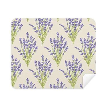Imagem de Pintura de flores, lavanda, pano de limpeza de tela, 2 peças, tecido de camurça