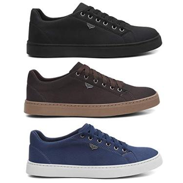 Imagem de Kit 3 Pares Sapatênis Masculino Casual Cor:Colorido;Tamanho:37
