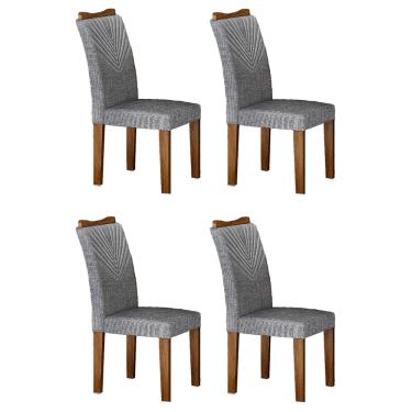 Imagem de Kit 04 Cadeiras Sala de Jantar Clara Pe MDF Moveis Leifer