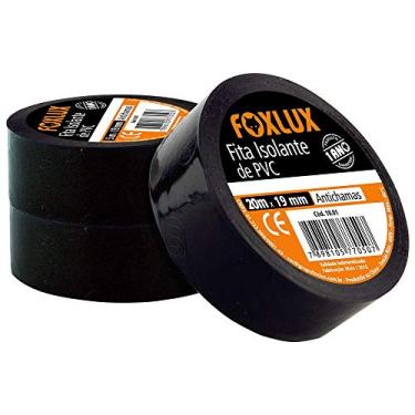 Imagem de Foxlux Fita Isolante PVC Antichamas 20m x 19mm Preta - 10 Unidades