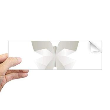 Imagem de DIYthinker Borboleta branca origami estampa abstrata retangular para-choque adesivo notebook janela decalque