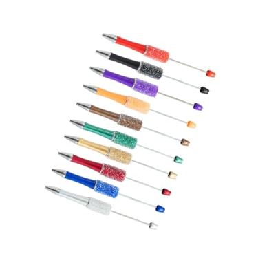 Imagem de Generic 10x caneta beadable para escrita, faça você mesmo, presente, canetas de tinta preta, caneta esferográfica criativa para formatura, kits de canetas diy
