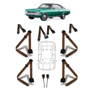 Imagem de Kit cinto de segurança COMPLETO para CHEVROLET OPALA + fechos - HCML, 