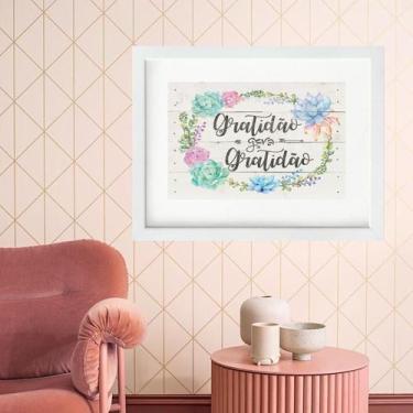 Imagem de Quadro Gratidão Gera Gratidão - 60X48Cm - Quadros On-Line
