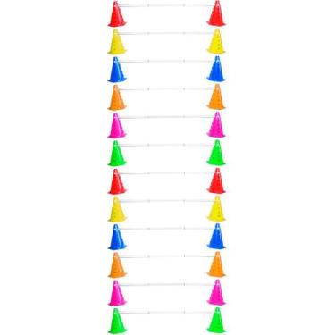 Imagem de Kit Agilidade Treinamento Funcional 24 Cones com Barreira - Natural Fi