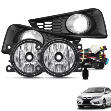 Imagem de Kit Farol de Milha City 2015 a 2017 Botão Universal e Moldura - Suits