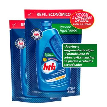 Imagem de Kit 2 Algicida Manutenção Hth Previne Água Verde Algas Para Piscinas R