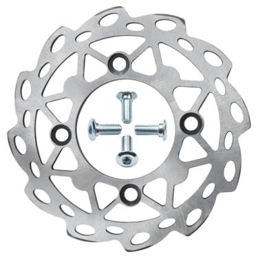 Imagem de Unifizz Disco de freio traseiro placa de rotor 190 mm 7,48'' com parafusos de montagem para 50cc 70cc 90cc 110cc 125cc SSR110 SSR125 CRF50 XR50 Apollo Z20 MAX SDG Taotao Coolster Chinese Pit Dirt Bike
