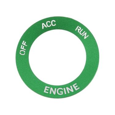 Imagem de VekAuto Adesivo de acabamento interior da tampa do botão de ignição para Dodge Challenger Charger 2015-2024 liga de alumínio verde acessórios automotivos