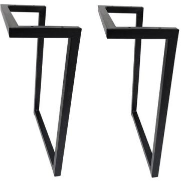 Imagem de Pé Metal Tubular Base Aço Banqueta 43x32cm Móveis Banco - Jthome, 2