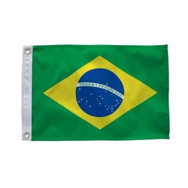 Imagem de Bandeira Oficial Do Brasil 20x33cm Dupla Face 1/2 Panos - BC ARTS ESPO