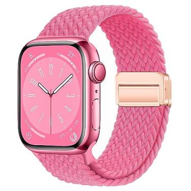 Imagem de Pulseiras de relógio esportivas de nylon compatíveis com Apple Watch séries 11/10/9/8/7/6/5/4/SE, feminino e masculino