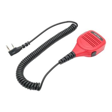 Imagem de Microfone de alto-falante portátil com plugue K de 2 pinos para rádio Walkie-Talkie Baofeng UV-5R BF-888S Quansheng UV-5RPLUS UV-K6 UV-K58 (vermelho)