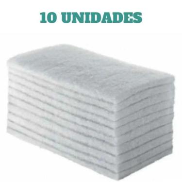Imagem de Kit C/10 Refil Limpa Tudo Fibra Branca Macia - MOP