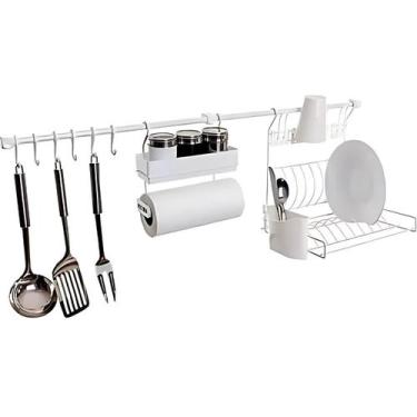 Imagem de Escorredor Suspenso de Parede Master 90cm Talher Prato Copo Tempero Pa