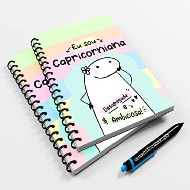 Imagem de Caderno Universitário 96fls Meme Flork Signo Capricorniana