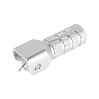 Imagem de A ABSOPRO Pinos de apoio para os pés de motocicleta em tom prateado para Suzuki RMZ Cilindro quadrado Descanso de pé Peg Peg Footboards Liga de Alumínio 1 peça