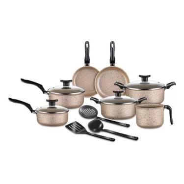 Imagem de Conjunto de panelas 10 peças antiaderente - DITALIA, Branco