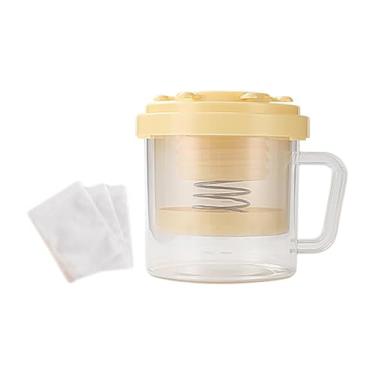 Imagem de IEUDNS Filtro de iogurte grego fabricante de iogurte com filtro de separação de soro para ferramenta de tampa para molho de queijo vegetal sopa de, Amarelo